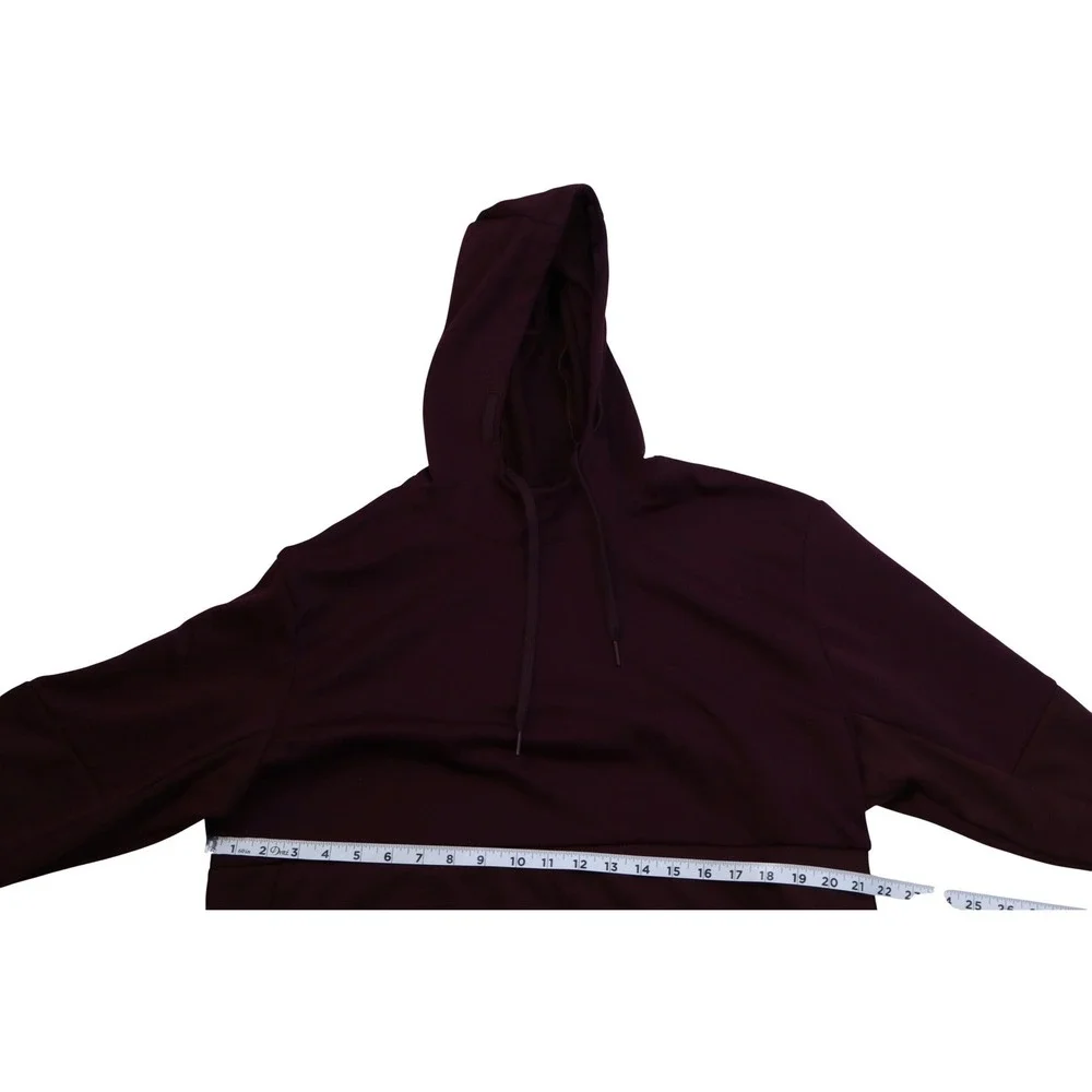 New‎ W/O Tags Adidas Mens XLT Hoodie Dark Red Maroon Burgundy Two Tone Athletic